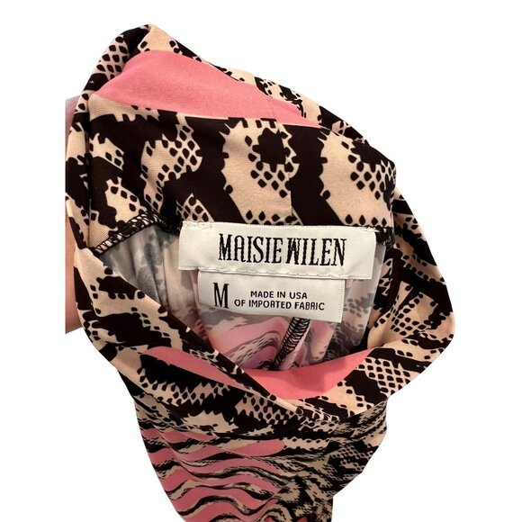 Maisie Wilen Yeezy Designer Pink Mini Dress NWOT Stretch Bodycon - Size M - Picture 9 of 14